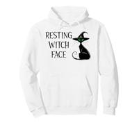 Resting Witch Face Black Cat Witchy Cat Halloween Witch Cat Sudadera con Capucha
