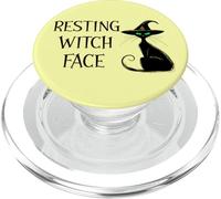 Resting Witch Face Halloween Black Cat Witch Cat Witchy Cat PopSockets PopGrip para MagSafe