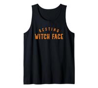 Resting Witch Face Halloween Funny Spooky Season Mujeres Niñas Camiseta sin Mangas