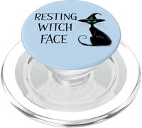 Resting Witch Face Halloween Witch Cat Black Cat Witchy Cat PopSockets PopGrip para MagSafe