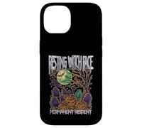 Resting Witch Face Permanent Resident Happy Halloween Espeluznante Carcasa para iPhone 14