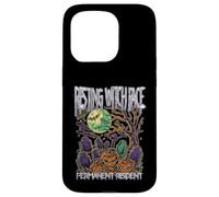 Resting Witch Face Permanent Resident Happy Halloween Espeluznante Carcasa para iPhone 15 Pro