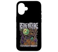 Resting Witch Face Permanent Resident Happy Halloween Espeluznante Carcasa para iPhone 16