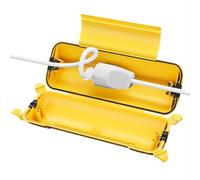 RESTMO Caja de Cables Eléctrica Impermeable IP44 para Exteriores, Caja de Protección Grande de Enchufe para Cable de Extensión, Resistente a la Intemperie, Herramienta Eléctrica, 29x11x7.5cm, Amarillo