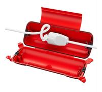 RESTMO Caja de Cables Eléctrica Impermeable IP44 para Exteriores, Caja de Protección Grande de Enchufe para Cable de Extensión, Resistente a la Intemperie, Herramienta Eléctrica, 29x11x7.5cm, Rojo