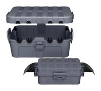 RESTMO Juego de 2 cajas de cables grandes y pequeñas, resistentes al agua IP44 para exteriores, caja grande de 32 x 22 x 13 cm, pequeña con cubierta de escudo extraíble, 20,5 x 12,5 x 8 cm, para