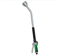 RESTMO Lanza de riego de jardín, 61 cm, suave y suave, con control de flujo, pistola rociadora de manguera de metal resistente para colgar cestas, arbustos, plantas, flores, jardín y césped, verde