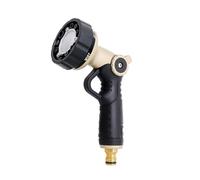 RESTMO Pistola rociadora de manguera resistente, boquilla de manguera de jardín con 3 corrientes de niebla, pulverizador manual de metal de alta presión con 6 patrones y control de flujo de pulgar