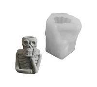 Resto de mano de calavera adicional para adornos de fiesta de Halloween y molde creativo de silicona para hacer llamas