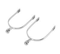 Restokki 1 Pair Horse Spurs Stainless Steel Cowboy Equestrian Boot Spurs Horse Training Riding