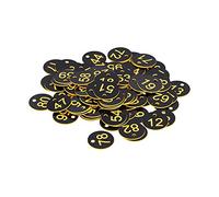 Restokki 100Pcs Beehive Label Number Tag Marker Labels with Hole Farm Accessory for Livestock Management (Negro Amarillo)