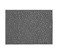 Restokki Alfombrilla antideslizante para café, barra de drenaje de agua, almohadilla para mostrador para escritorio de PVC (Gris)