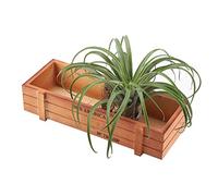 Restokki Caja de Maceta de Madera para Interior Contenedor Planta Flor Rectangular Retro Bandeja Almacenamiento Escritorio para el hogar Adecuado para Interior al Aire Libre Hogar Jardín Decoración