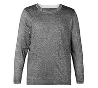 Restokki Camiseta Resistente a Cortes Ropa Anti-Corte Equipo de protección de Nivel 5 Cuello Redondo Manga Larga Chaleco a Prueba de Cortes de 5 Niveles(L)