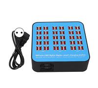 Restokki Cargador Multi USB Cargador 60 Puertos Estación de Carga Cargador rápido USB de Escritorio de Viaje 100-240V 300W(ME)