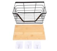 Restokki Dispensador bolsas basura montado en pared estante almacenamiento (Grande: 26,8x15,5x17cm/10,55x6,10x6,69 pulgadas)