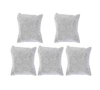 Restokki Exhibición de joyería de Terciopelo Organizador de Almacenamiento del Soporte del Soporte de Almohada Gris Negro 5pcs (Gris de Glace)