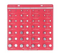 Restokki Indicador identificador de rosca de tuerca y perno, regla precisa conveniente para taller de garaje, 7,9x7,9 pulgadas