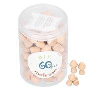 Restokki Juego de setas de madera, varios tamaños, setas naturales sin terminar, Madera manualidades lisas sin pintar para artes infantiles y bricolaje