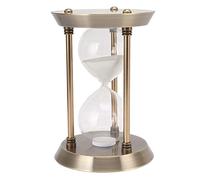 Restokki Metal Hourglass Sand Timer High Glossy Sand Vintage Replaceable Sandglass Clock for Home Office Decor (M 30min)