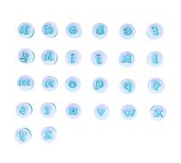 Restokki Molde de galletas de primavera, molde de decoración en relieve para galletas de pastel DIY, molde de decoración para uso en cocina (26 lower case letters)