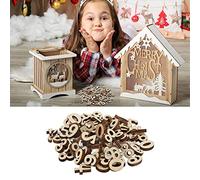 Restokki Números de madera No Burr Safe Conveniente diseño portátil Números de reloj de madera para la decoración de bricolaje