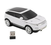Restokki Ratón inalámbrico para Juegos Forma de Coche, 2,4 GHz, 1600 dpi, ratón de Ordenador con Forma de Coche 3D con Receptor USB para Ordenador portátil (White)