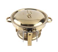 Restokki Round Chafing Dishes Stainless Steel Buffet Food Warmer Set for Party