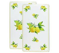 Reston Lloyd Juego de cubierta rectangular decorativa ligera para estufa/quemador, limones frescos y abejas de miel, 11.25 x 19.75 pulgadas