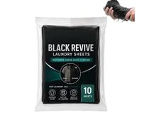 Restoration Fabric Restorer - Black Clothes Brightening Sheets | Laundry Co | 10 Piece Black Clothes Restorer Sheets for Dark Clothing, Color Enhancing and Color Fixing Laundry Care for Faded Black Fabri