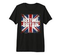 Restore Britain - Flag UK Conservative Graphic Grunge Camiseta Premium
