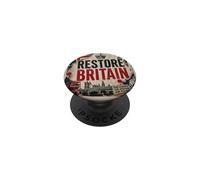 Restore Britain - Flag UK Conservative Graphic Grunge PopSockets PopGrip Adhesivo