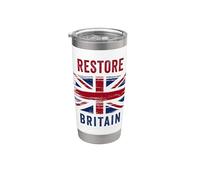 Restore Britain - Flag UK Conservative Graphic Vaso térmico de acero inoxidable de doble pared