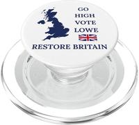 Restore Britain GO High Vote Lowe British UK Reino Unido PopSockets PopGrip para MagSafe