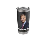 Restore Britain - Rupert Lowe UK Patriot Conservative Vaso térmico de acero inoxidable de doble pared