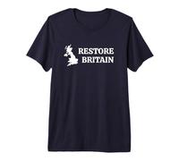 Restore Britain - UK Patriot Conservative Graphic (Navy) Camiseta Premium