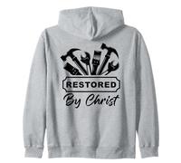Restored by Christ - Christian Men's Faith Gospel Tools Sudadera con Capucha