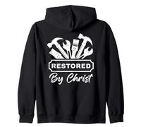 Restored by Christ - Christian Men's Faith Gospel Tools Sudadera con Capucha
