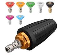 Restrdt Boquilla Turbo para limpiador de alta presión, boquilla giratoria y 7 puntas, 1/4 acoplamiento rápido, 4000 Psi