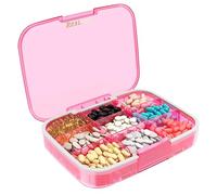Restree Organizador grande de pastillas, pastillero diario, dispensador de medicamentos portátil, pastillero de viaje a prueba de humedad para vitaminas, medicamentos, aceite de pescado/suplementos, 9