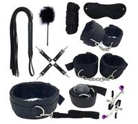 Restricciones de Cama Adultos Sexuales Kit Bondged para Parejas Amarres Sexuales para Adultos Parejas Debajo de la Cama King Puños de Pierna de Mano Tobillo Muñeca Correas de Marco(Black)