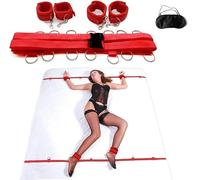 Restricciones para Corbatas de Cama Sex King Correas para Cama Restricciones de Cama Ajustables Sexo Adulto Bondged para Mujeres Hombres Juego Kinky Esposas Atadas en la Cama SM