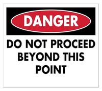 Restricted Perimeter No Entry Beyond Decorative Metal Sign For Depot 12x8 Inch