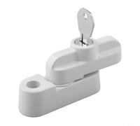 Restrictor de banda activado por llave para puertas de UPVC y hecho de aleación de aluminio resistente a la corrosión para uso a largo plazo (blanco)