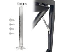 Restrictor de Ventana, 11x2.4 in Limitador de Ventana Ajustable de Acero Inoxidable Soporte de Ventana Abatible Telescópico, Limitador de Soporte de Ventana Accesorio de Soporte de Refuerzo