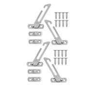 Restrictor oculto de acero inoxidable for ventana, cierre seguridad for, fácil instalar, sin perforación, manijas marco Vertical, 4 Uds Para Ventanas Correderas