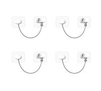 Restrictores de ventana para UPVC sin taladrar, paquete de 4 cerraduras adhesivas para ventanas de seguridad infantil para bebés y mascotas, cerradura de cable de refrigerador con llaves para