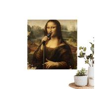 Restroom Art - Whimsical Painting for Powderrooms | Stretched Fabric Material with Vibrant Matte Ink & Witty Typographic Posters for Laughter, Styling, Viewing and Brightening Shared Apartment Spaces