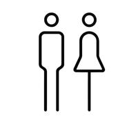 Restroom Door Signs, Bathroom Wall Plaques, Commercial Toilet Indicators, Modern Flat Signage Set, Hotel Restaurant Office Cafe Gym School Mall Airport Library Facility Identification 18x4.6x3cm