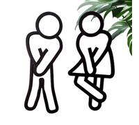 Restroom Sign - Creative Acrylic Fade Resistant Decorations For Clear Bathroom Identification, Funny Humorous Design With Long-Lasting Material, Toilet Signage For Home Hotel Restaurant